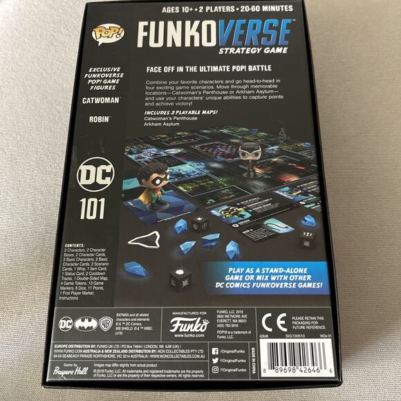 Funko Pop Funko Verse Strategy Game DC 101 Catwoman & Robin Complete - Picture 2 of 6